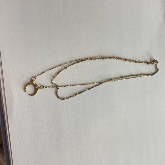 BRANDY MELVILLE golden crescent design choker necklace good condition!! - Picture 7 of 8